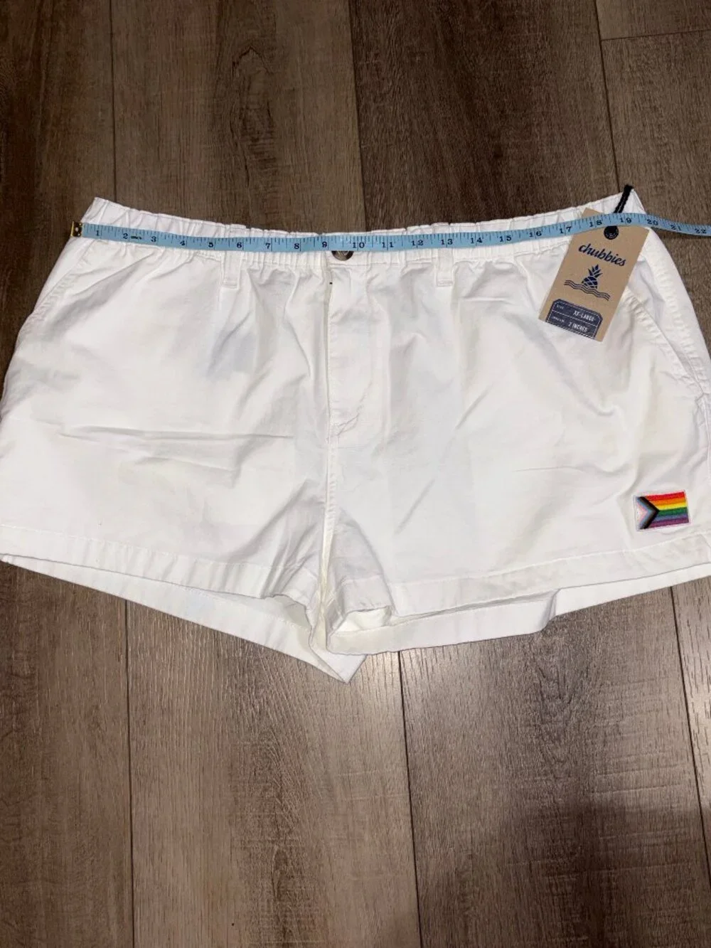 NWT CHUBBIES Chino Shorts Size XXL White Pride